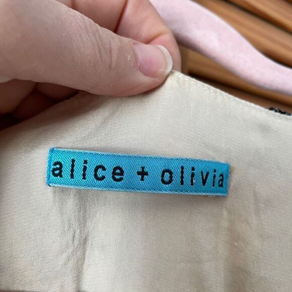 Alice + Olivia Silk Velvet Floral Peplum Blouse - Picture 4 of 10